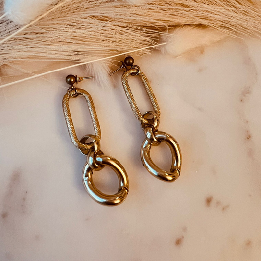 18K Goldfield Chain Earrings