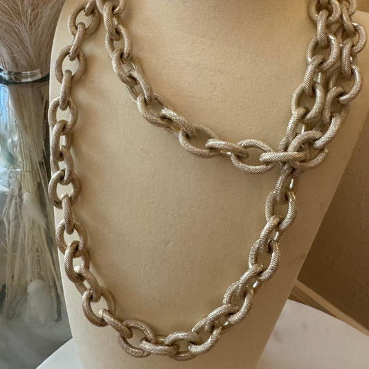 18K Goldfield Thick Double-Wrap Chain Necklace