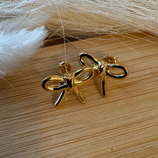 18K Goldfield Bow Earrings