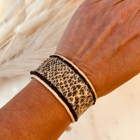 Animal Print Leather Bracelet